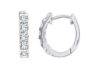 Creolen aus 925er Sterling Silber mit Zirkonia 