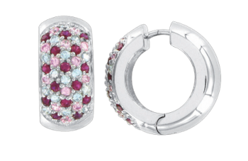 Creolen aus 925er Sterling Silber mit Zirkonia 