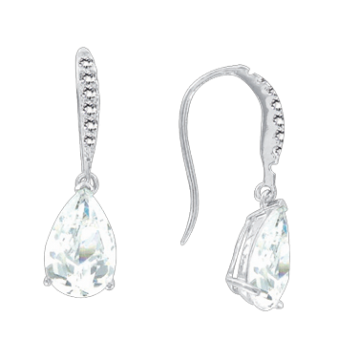 Ohrhaken aus 925er Sterling Silber mit Zirkonia 