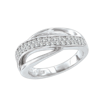 Damen-ring aus 925er Sterling Silber mit Zirkonia 