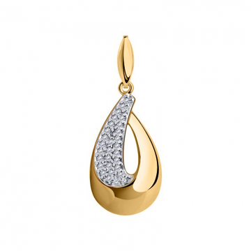 Gold-plated silver pendant with zirconia 