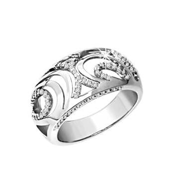 Damen-ring aus 925er Sterling Silber mit Zirkonia 