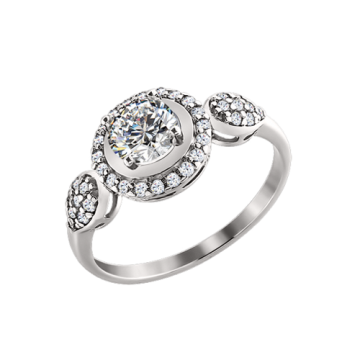 Damen-ring aus 925er Silber mit Zirkonia 