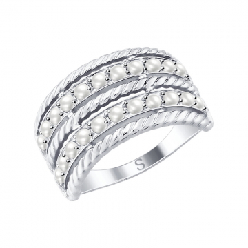 Damen-ring aus 925er Silber mit Perle HTS 