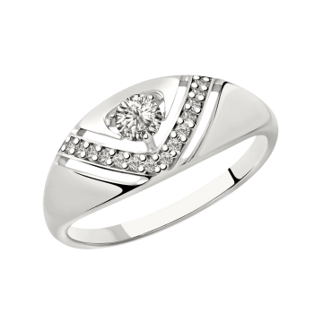 Damen-ring aus 925er Silber mit Zirkonia 