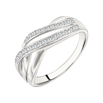 Damen-ring aus 925er Sterling Silber mit Zirkonia 