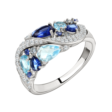 Damen-ring aus 925er Silber mit Zirkonia 