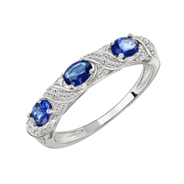 Damen-ring aus 925er Silber mit Zirkonia 