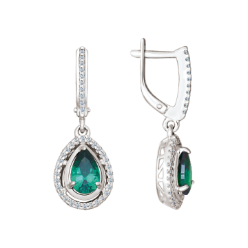 Ohrhänger aus 925er Sterling Silber mit Zirkonia 