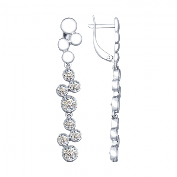 Ohrhänger aus 925er Sterling Silber mit Zirkonia 