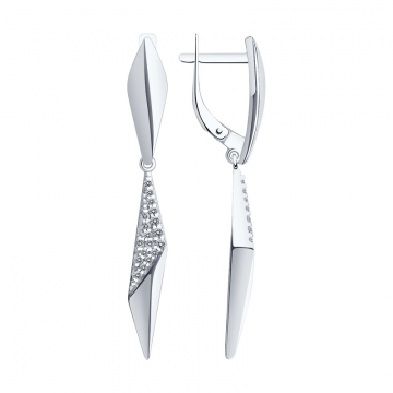 Ohrhänger aus 925er Sterling Silber mit Zirkonia 