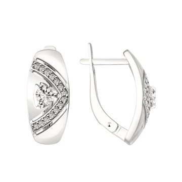 Ohrhänger aus 925er Sterling Silber mit Zirkonia 