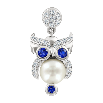 Sterling Silber Anhänger 925er mit echte Perlen, Zirkonia 