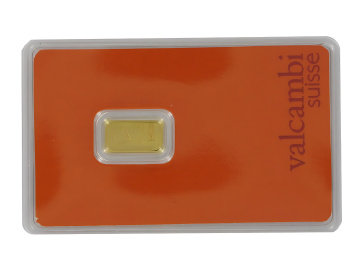 Золотой слиток 1g 