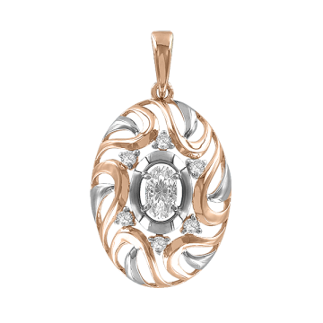 Anhänger aus Rotgold 585 mit Zirkonia 