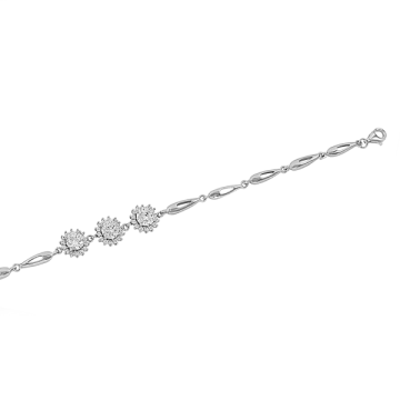 Kinderarmband aus 925er Sterling Silber mit Zirkonia 