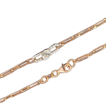 Браслет из красного золота 585 пробы с Бриллиантами 