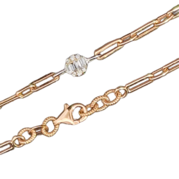 Браслет из красного золота 585 пробы с Бриллиантами 