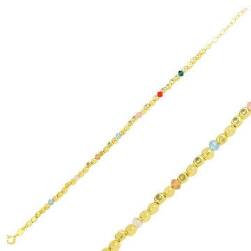 Armband aus Silber 925°,  Gelb gold, vergoldet mit Zirkonia 