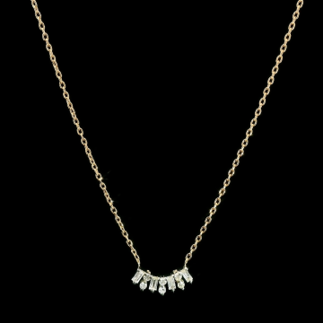 Collier aus Rotgold 585° mit  Brillanten 42 cm