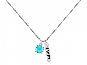 Silver necklace with zirconia 