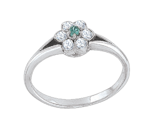 Женское серебряное кольцо 925 пробы с фианитами 