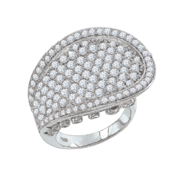 Damen-ring aus 925er Sterling Silber mit Zirkonia 