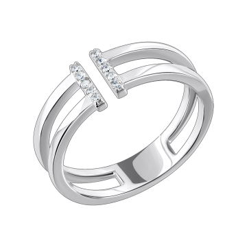 Damen-ring aus 925er Sterling Silber mit Zirkonia 