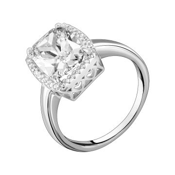 Damenring aus 925er Silber mit Zirkonia 