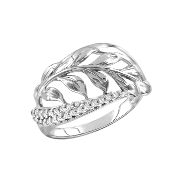 Damen-ring aus 925er Sterling Silber mit Zirkonia 