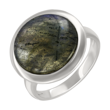 Damenring aus 925er Sterling Silber mit Labradorit 