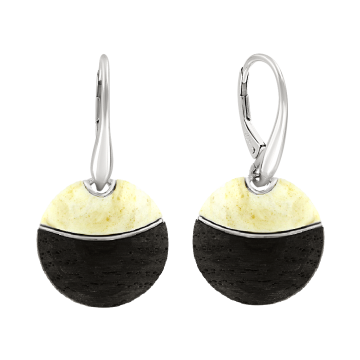 Серебряные серьги 925 пробы. Вставка: Янтарь 