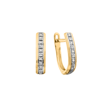 Ohrringe aus Gelbgold 585° mit Brillanten 