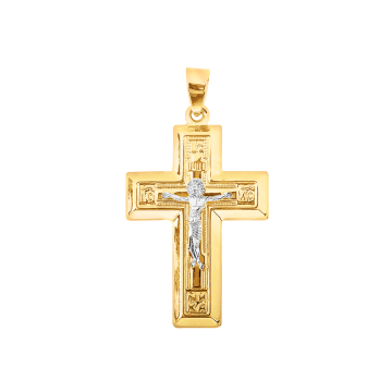 Gelbgold 585 Kreuz Anhänger 