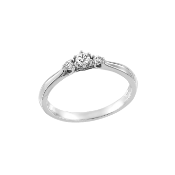 Weißgold 585° Damenring mit Brillanten 