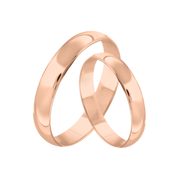 Обручальное кольцо в красном золоте 585 пробы 