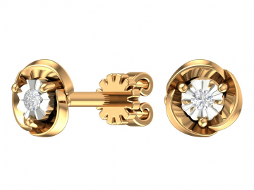 Ohrstecker aus Rotgold 585 mit Brillanten 