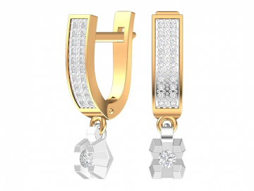 Ohrringe aus Rotgold 585° mit Brillanten 