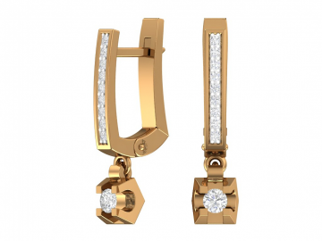 Ohrringe aus Rotgold 585° mit Brillanten 