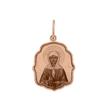 Anhänger Ikone "Matrona von Moskau" aus Rotgold 585° 