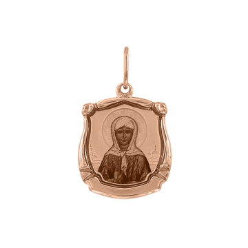 Anhänger Ikone "Matrona von Moskau" aus Rotgold 585° 
