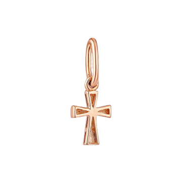 Cross from red gold of 585 assay value 