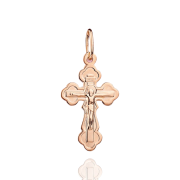 Kreuz Anhänger aus Rotgold 585° 