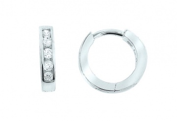 Creolen aus 925er Sterling Silber mit Zirkonia 