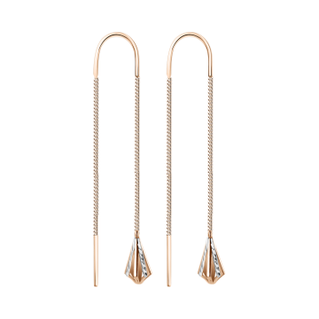 Серьги из красного золота 585 пробы 