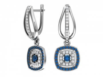 Silver earrings with zirconia 