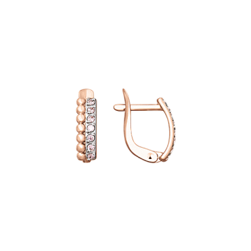 Ohrhänger aus Rotgold 585° mit Zirkonia 