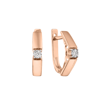 Ohrringe aus Rot/ Weißgold 585° mit Brillanten 