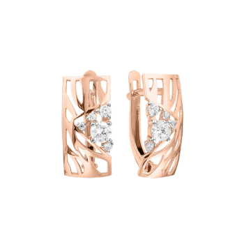 Ohrhänger aus Rotgold 585° mit Zirkonia 