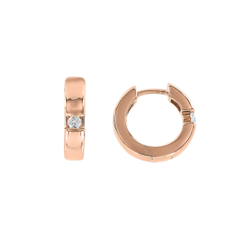 Ohrringe aus Silber 925° Rotgold vergoldet mit Zirkonia 